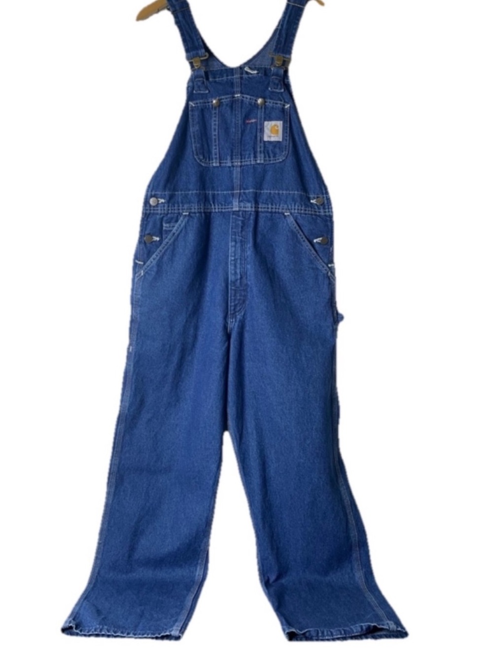 Vintage Carhartt R07-DST Blue Denim Bib Overalls Men 36X32
Carpenter Workwear
